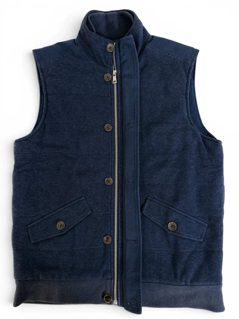 Brooks Brothers Navy Insulated Men’s Medium Button and Zip Lightweight Vest